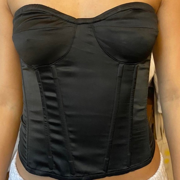 SHEIN BLACK CORSET TOP 🎬 - Picture 1 of 4
